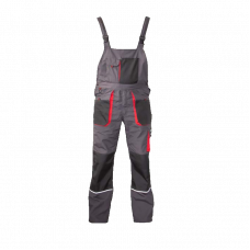 Полукомбинезон рабочий серый/черный/красный L