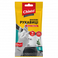 Перчатки виниловые Chisto Mega Strong S