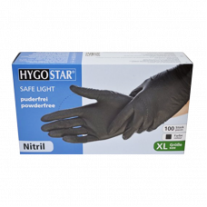 Перчатки нитрил черные XL 100шт. 