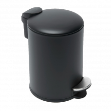 Ведро для мусора с педалью черный матовый SATDKOS3C 3л