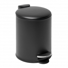 Ведро для мусора с педалью черный матовый SATDKOS5C 5л