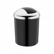 Ведро для мусора с вращающейся крышкой 15л хром