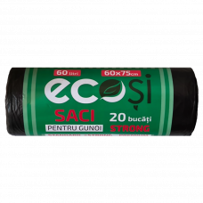 Пакеты для мусора 60л/20шт. Ecosi Strong