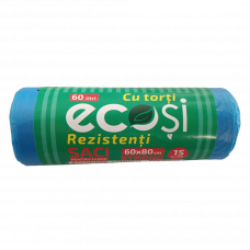 Пакеты для мусора с ручками 60л/15шт. Ecosi Strong