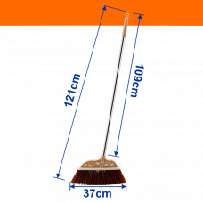 Метла пластиковая с черенком из нержавейки Wadfow WFV4103