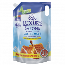 Мыло жидкое Luxury Мед и молоко 2л