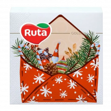 Салфетки бумажные Ruta Новый Год Поздравление 33x33см 20шт.