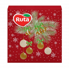 Салфетки бумажные Ruta Новый Год Шарики 33x33см 20шт.