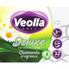 Туалетная бумага Veolla De Luxe трехслойная 32 рулона