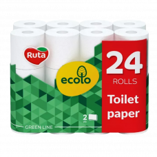 Туалетная бумага Ruta Ecolo двухслойная 24рулона