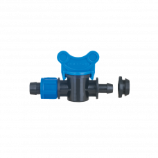 Кран для капельной трубки с коннектором 20х20мм Poelsan