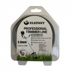 Леска для мотокосы 3мм 15м Metal Line Elefant