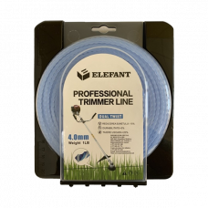 Леска для мотокосы 4мм 43м квадратный двойной скрученный Elefant Dual Twist 1LB 