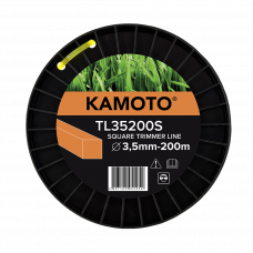 Леска для мотокосы 3.5мм 200м квадратная скрученная Kamoto TL35200S