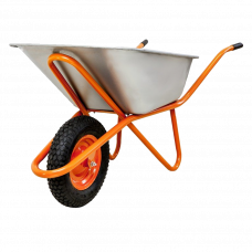 Тачка 100л колесо PU 3.50-8 оранжевый 