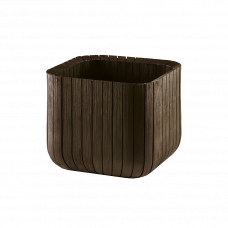 Горшок для цветов CUBE M коричневый