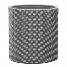 Горшок для цветов CYLINDER-L серебристый