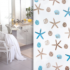 Штора для ванны PEVA с кольцами 180х200см морские звезды 