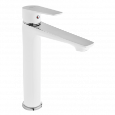 Смеситель для раковины Dokos хром/белый