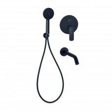Набор смесителей для ванны с душем Siros black