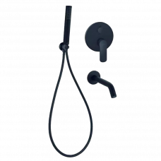 Набор смесителей для ванны с душем Siros black