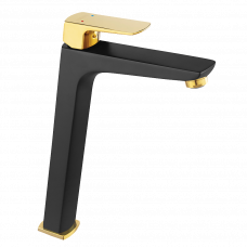 Смеситель для раковины LIPPI Verde Line BLP2LEABLG черный/золотистый