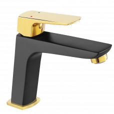 Смеситель для раковины LIPPI Verde Line BLP2EABLG черный/золотистый