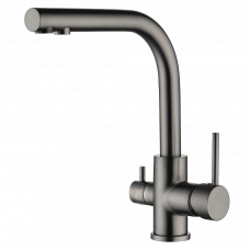 Смеситель для кухонной мойки 3 канала 2663L-T графит