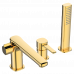Набор смеситель для ванны/дозатор/лейка Glamour золотистый