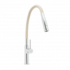 Смеситель для мойки с гибким изливом бежевый/хром SATBSD290BE2F