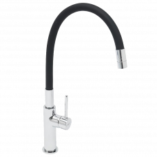 Смеситель для мойки с гибким изливом черный/хром SATBSD290C