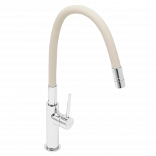 Смеситель для мойки с гибким изливом бежевый/хром SATBSD290BE