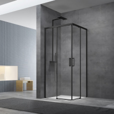 Кабина душевая 90х90х195см черный SATTEXQBB90CT