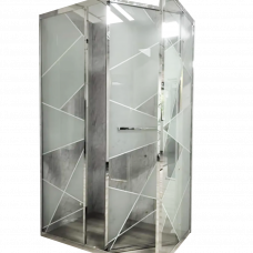 Кабина душевая прямоугольная 130х90х200см 8мм ДК/CS3410/130C хром