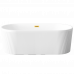 Ванна акриловая 1700x700мм GLAMOUR AN-01-190-KPL + сифон золотистый 