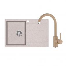 Мойка Tesa SQT101-110AW + смеситель Sabia 5523