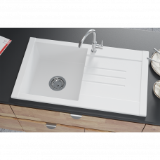 Мойка кварцевая 76x44x18см Arona белый