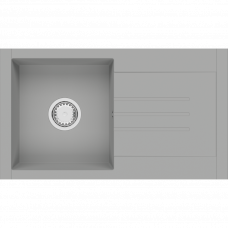 Мойка кварцевая 76x44x18см Arona титан