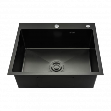 Мойка сатин GS6050-6 черный 60x50см