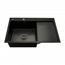 Мойка сатин GS7850-6R черный 78x50см левосторонняя