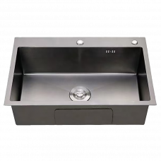 Мойка HS6045 черный 600х450х2.5мм без отверстия под смеситель 