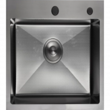 Мойка сатин рифленый 500x500x0.8мм ZH 5050 Décor (nano-silver) Zerix