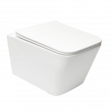 Унитаз подвесной SAT крышка дюропласт Slim soft close белый SATINF012SREXP