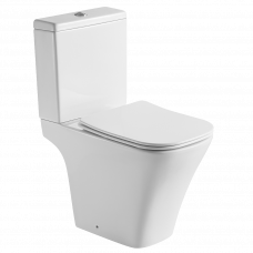 Унитаз-компакт с крышкой дюропласт Nomi Bello Tornado soft close ∢90° белый