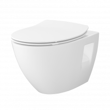 Унитаз подвесной Moduo Plus с крышкой DRP soft rimless 