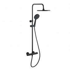 Система душевая с термостатом черный матовый SATSSTKEMC