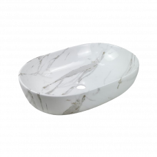 Раковина накладная Teja 60см мрамор Invena
