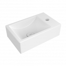 Раковина накладная Washbasin 37х23см белый правосторонняя 