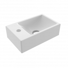 Раковина накладная Washbasin 37х23см белый левосторонняя 