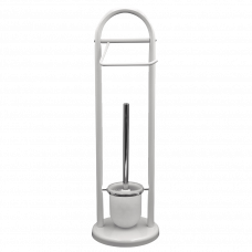 Ершик для унитаза с держателем туалетной бумаги Unique белый